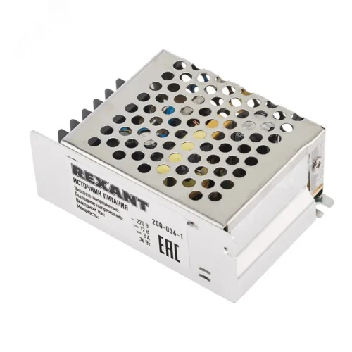 Источник питания 220 V AC/12 V DC 3 A 36 W с разъемами под винт, без влагозащиты (IP23) — фото изделия