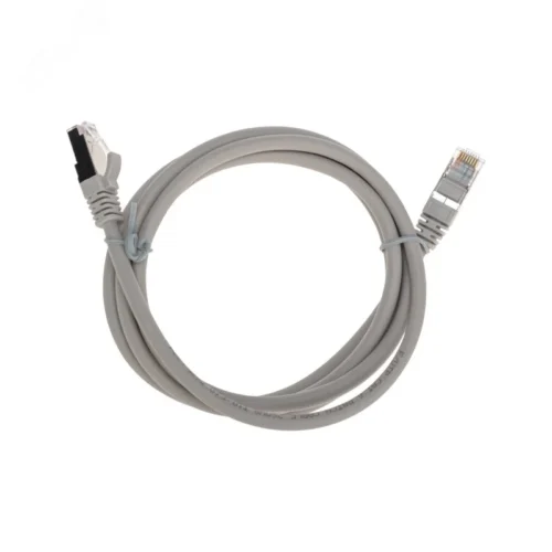 Патч-корд F/UTP CAT 6, RJ45-RJ45, 26AWG, LSZH, серый, 1.5м, — фото изделия