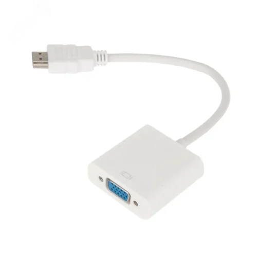 Переходник штекер HDMI — гнездо VGA, провод, — фото изделия