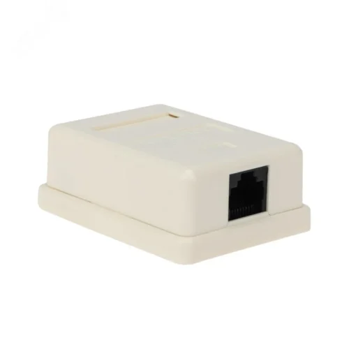 Розетка компьютерная 1 порт RJ-45 (8P8C) cat 5e внешняя, — фото изделия