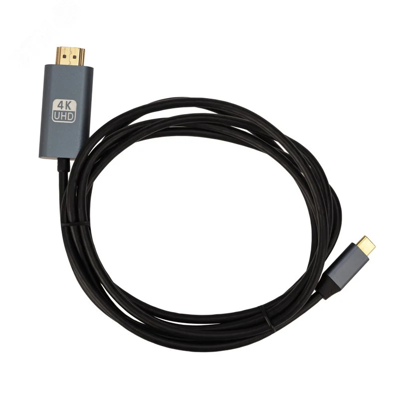 Кабель USB Type-C — HDMI, 2 м., черный — фото изделия