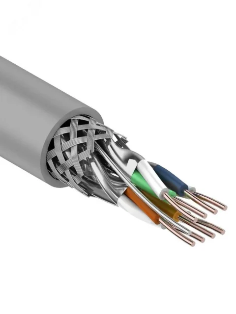 Витая пара S/FTP CAT7 4PR 23AWG PVC IN, серый, 305 м — фото изделия