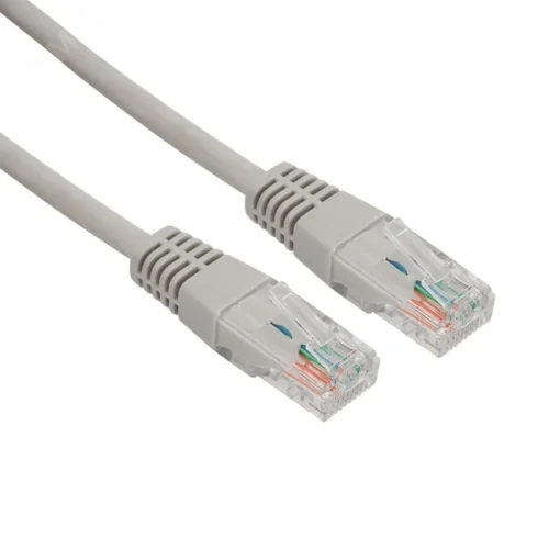 Патч-корд U/UTP. категория 5e. RJ45-RJ45. неэкранированный. LSZH серый. 1 м, — фото изделия