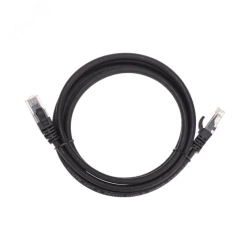 Патч-корд U/UTP CAT 6, RJ45-RJ45, 26AWG, LSZH, черный, 1.5м, — фото изделия