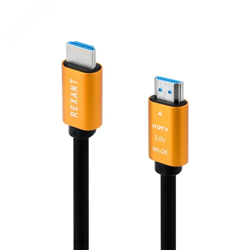 Кабель HDMI — HDMI 2.0, 2м., Gold — фото изделия