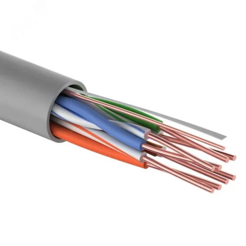 Витая пара U/UTP CAT 5e 4х2х0.48мм LSZH нг(А)-HF 24AWG IN серый LIGHT — фото изделия