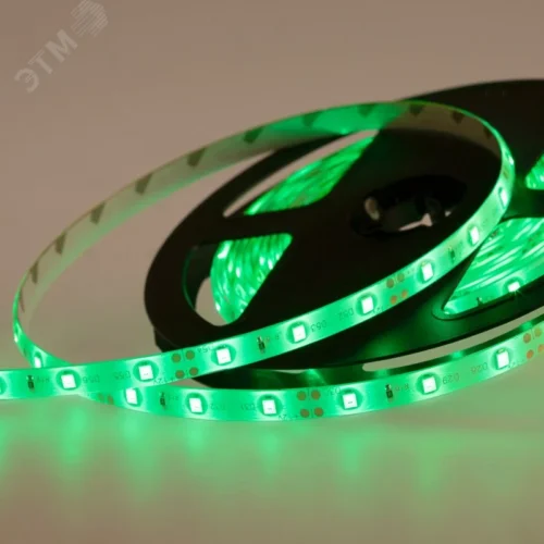 Лента LED силикон, 8 мм, IP65, SMD 2835, 60 LED/m, 12 V, цвет свечения зеленый — фото изделия