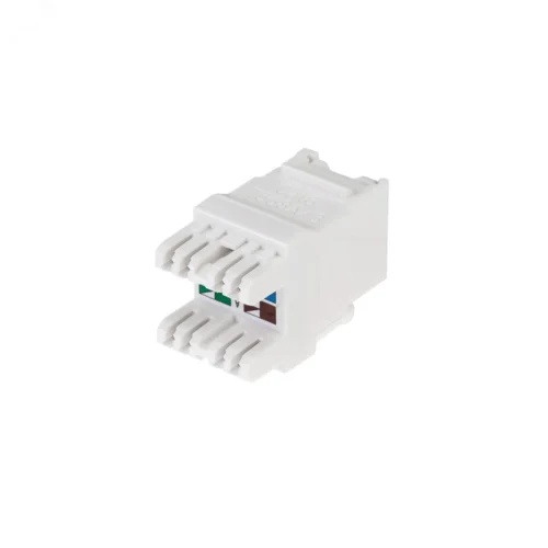 Модуль Keystone Jack RJ-45(8P8C) CAT 6 неэкранированный UTP, 180 градусов, пылезащитная шторка — фото изделия