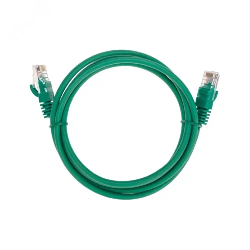 Патч-корд U/UTP, CAT 5e, RJ45-RJ45, 26AWG, LSZH, зеленый, 1,5м, — фото изделия