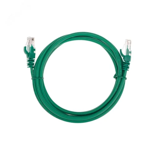 Патч-корд U/UTP, CAT 5e, RJ45-RJ45, 26AWG, LSZH, зеленый, 2м, — фото изделия