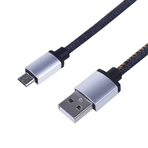 Кабель USB microUSB, Кабель в джинсовой оплетке, 18-4242, — фото изделия