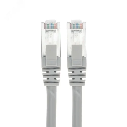 Патч-корд S/FTP CAT 6A (10G), RJ45-RJ45, 28AWG, LSZH, серый, 5м, — фото изделия
