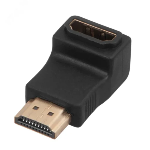 Переходник штекер HDMI — гнездо HDMI, угловой,, — фото изделия