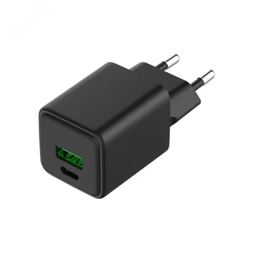 Устройство зарядное сетевое с двумя портами USB-A и USB-C 30Вт — фото изделия