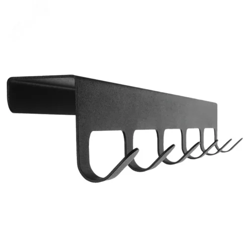 Вешалка навесная на дверь, 6 крючков, черный, — фото изделия