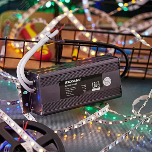 Источник питания 24 V 100 W с проводами, влагозащищенный (IP67) алюминиевый корпус — фото изделия
