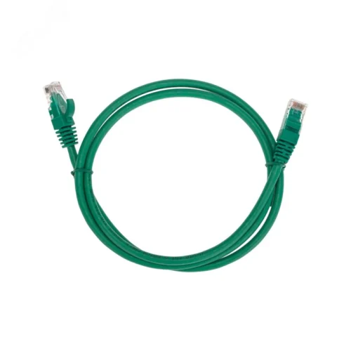 Патч-корд U/UTP CAT 6, RJ45-RJ45, 26AWG, LSZH, зеленый, 1м, — фото изделия