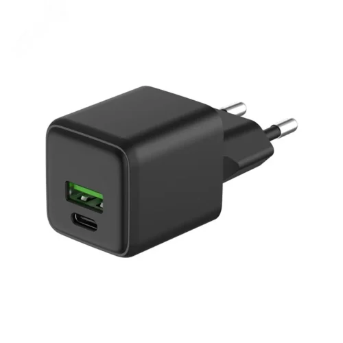Устройство зарядное сетевое с двумя портами USB-A и USB-C 20Вт — фото изделия