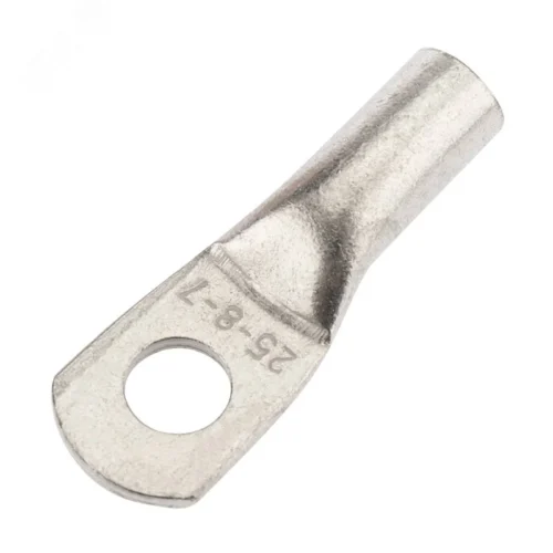 Наконечник медный луженый ТМЛ 25–8–7 (25кв мм — 8мм) ГОСТ 7386-80, 10шт, REXANT — фото изделия