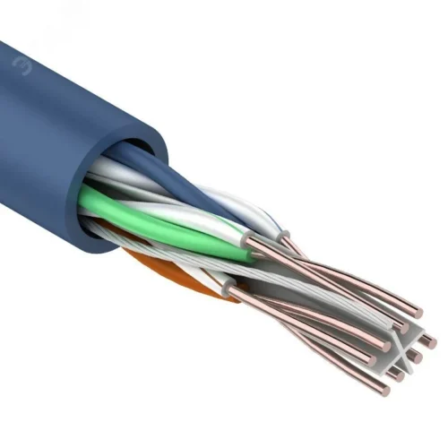 Витая пара U/UTP 4PR 23AWG CAT6 SOLID PVC IN синий 305 м — фото изделия
