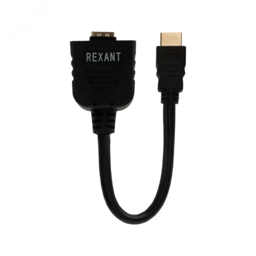 Переходник штекер HDMI — 2 гнезда HDMI, провод,, — фото изделия