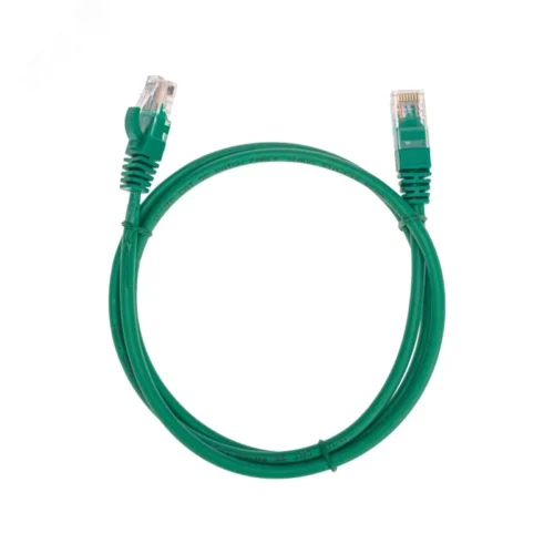 Патч-корд U/UTP, CAT 5e, RJ45-RJ45, 26AWG, LSZH, зеленый, 1м, — фото изделия
