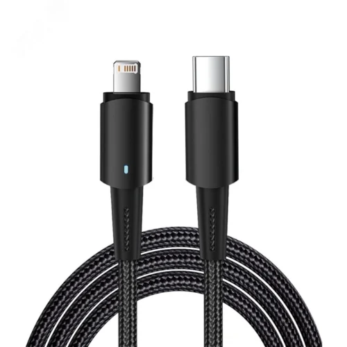 Кабель USB Type-C — Lightning для Apple, 3А, 1м, черный — фото изделия