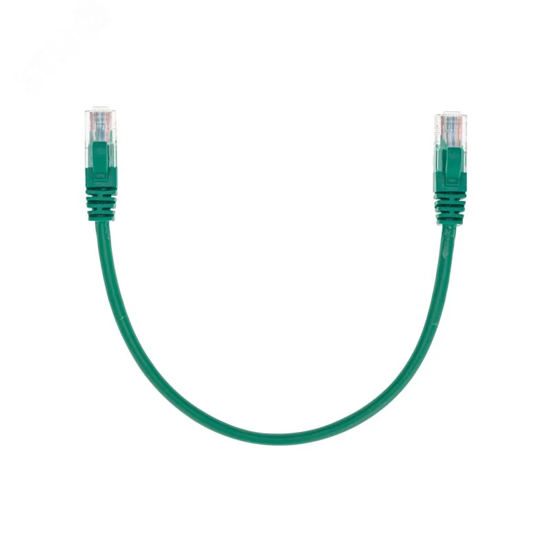 Патч-корд U/UTP, CAT 5e, RJ45-RJ45, 26AWG, LSZH, зеленый, 0,3м, — фото изделия