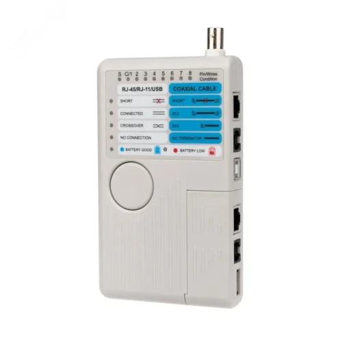 Тестер кабеля универсальный 5 в 1 RJ-45+RJ-11+1394+USB+BNC 3468, — фото изделия