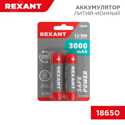 Аккумулятор 18650 unprotected Li-ion 3000 mAH 3.7 В — фото изделия
