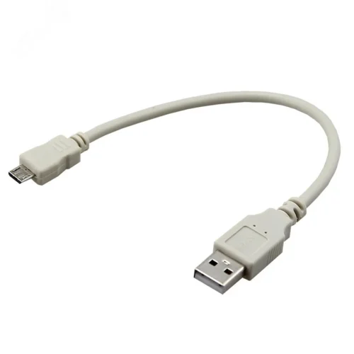 Кабель USB (шт. micro USB — шт. USB A) 0.2 м, серый, 18-1162, — фото изделия