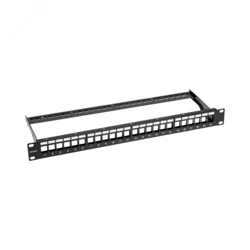 Патч-панель наборная 19′ CAT5e 1U 24 порта UTP RJ45 Dual IDC — фото изделия