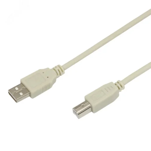 Кабель USB (шт. USB B — шт. USB A), 3м., серый — фото изделия