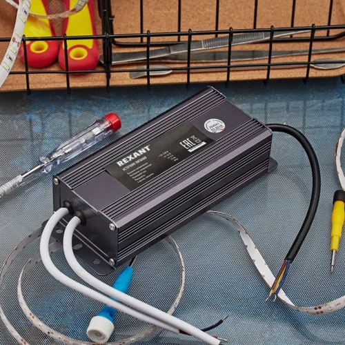 Источник питания тонкий 220 V AC/24 V DC 3 А 72 W с проводами, влагозащищенный (IP67) — фото изделия