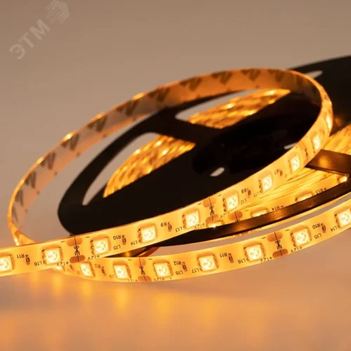 Лента LED силикон, 10 мм, IP65, SMD 5050, 60 LED/m, 12 V, цвет свечения желтый — фото изделия