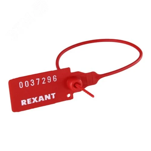 Пломба пластиковая номерная 220 мм красная, REXANT — фото изделия